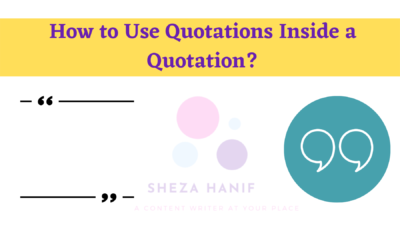 How to Use Quotations Inside a Quotation?